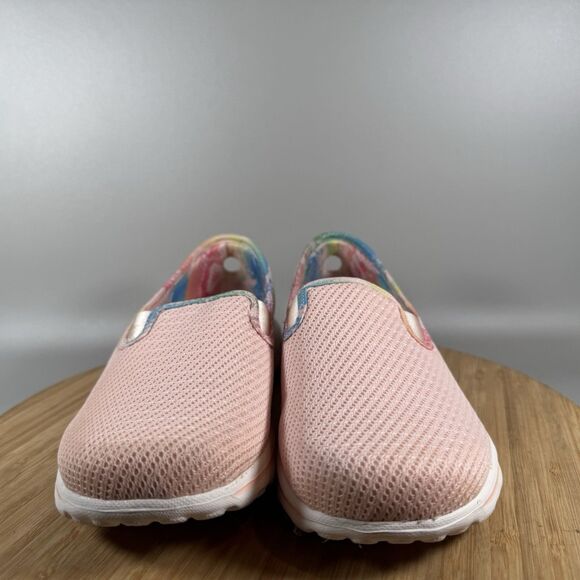 S Skechers Go Walk Shoes Women's 8 Pink Slip On Comfort Walking Sneakers - Picture 2 of 8